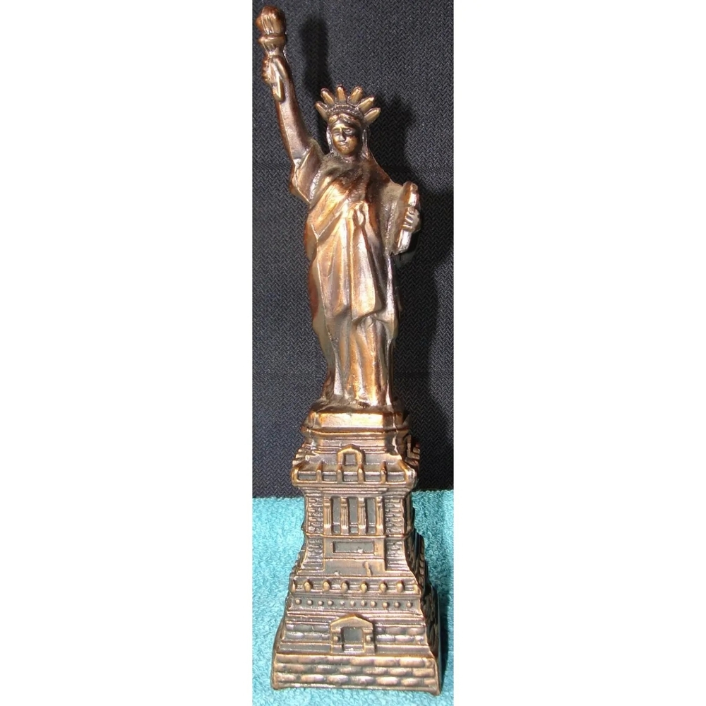 10" Bronze Antique Statue of Liberty New York